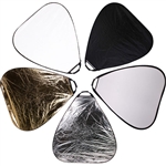 Photography Photo Portable Grip Reflector 5in1 Triangle Collapsible Multi Disc Reflector with Handle, 5-IN-1 Triangle GRIP REFLECTOR